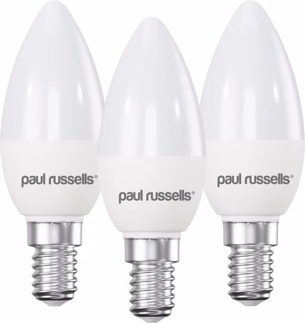 Paul Russells 3W LED Candle Bulb, E14, Cool White