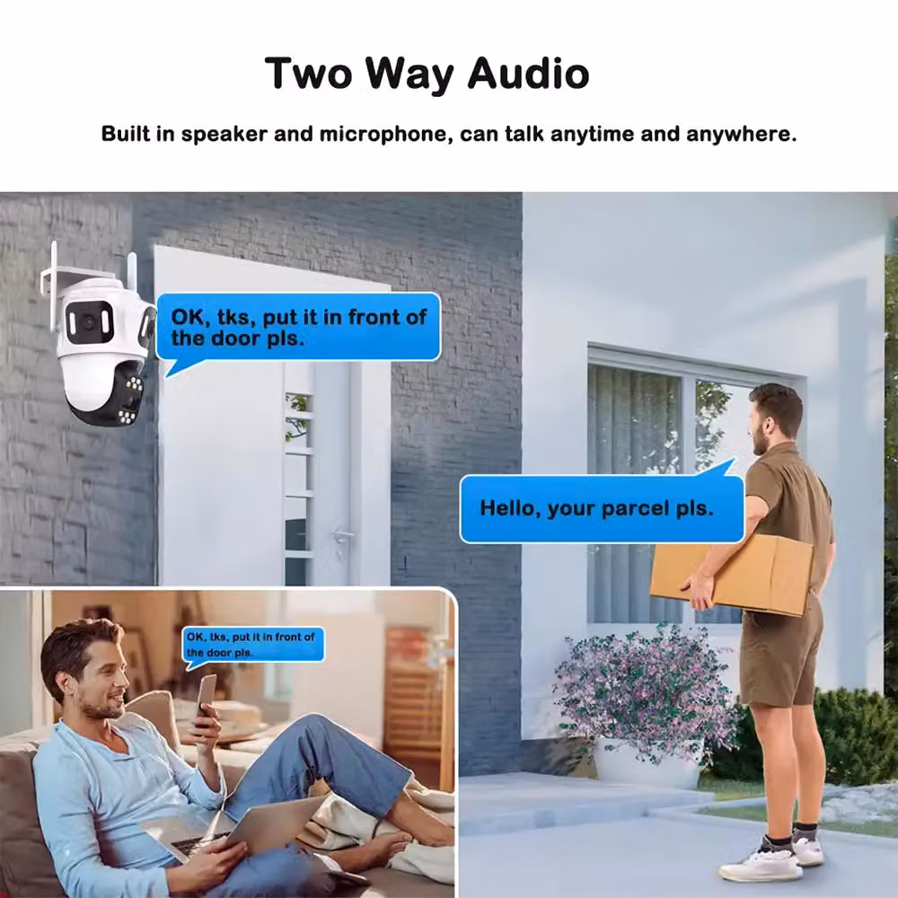 Hinsinc Wireless Outdoor PTZ Zoom CCTV Home Security Camera in White – 5