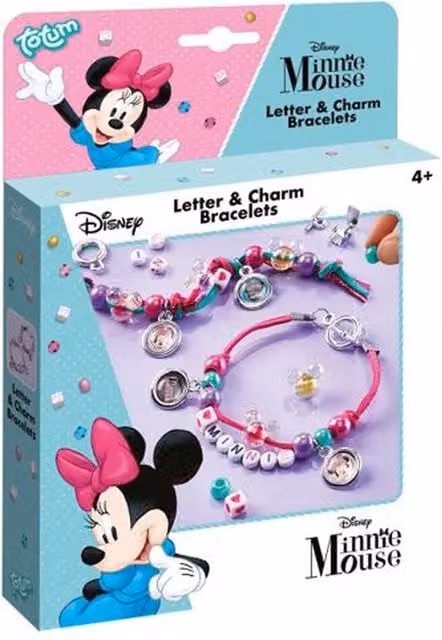Disney Totum Minnie Mouse Letter and Charm Jewellery in Purple