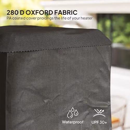 Outsunny Heavy Duty Black Polyester Gas Pyramid Patio Heater Cover – 3