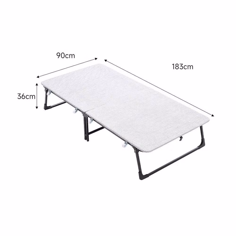 Hinsinc Single Portable Folding Bed Frame in Grey – 2