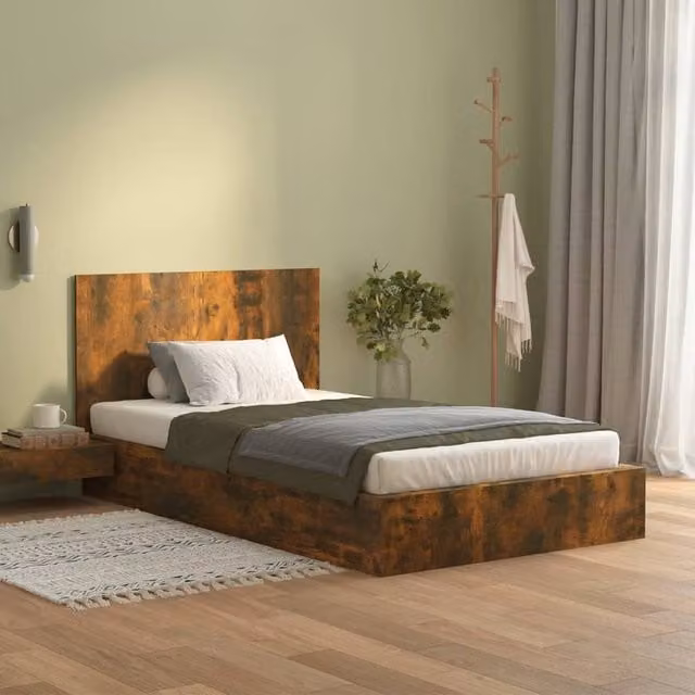 Berkfield Home Classic Bed Headboard in Smoked Oak Brown, W: 120 cm, D: 1.5 cm, H: 80 cm – 1