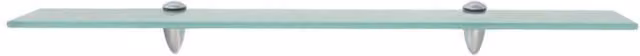 Berkfield Home Modern Floating Glass Shelves, 2 Pack, Clear, W: 70 cm, D: 20 cm