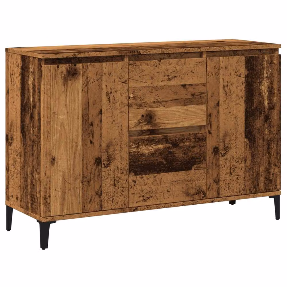 Berkfield Home Old Wood Rustic Sideboard in Brown, W/D/H: 102 x 35 x 70 cm – 3