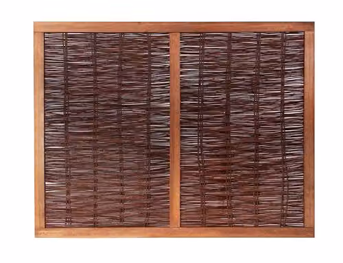 Primrose Premium Handwoven Willow Hurdle Fence Panel, Brown, W/H: 137 x 180 cm – 1
