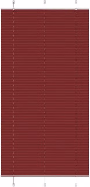Berkfield Home Single Pleat Corded Blind in Bordeaux Red, W: 110 cm, H: 200 cm, Semi-Transparent Polyester – 1