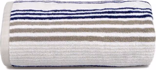 Allure Bath Fashions Striped Cotton Bath Towel in Blue