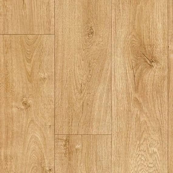 Vinyl Flooring UK Beige Wood Effect 2.0mm Sheet Vinyl Flooring, W: 200 cm, L: 400 cm