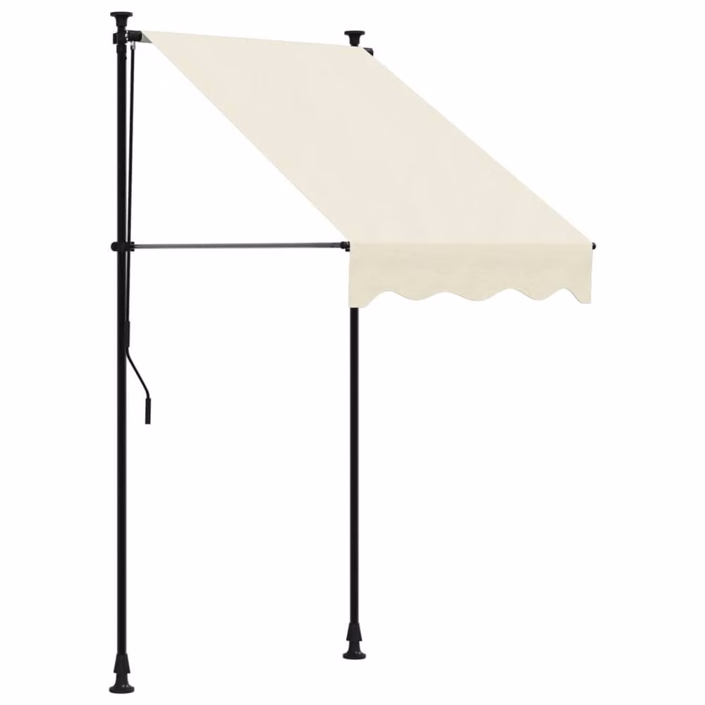 Berkfield Home Retractable Crank Awning in Beige with Steel Frame, W/D/H: 150 x 100 x 210 cm – 2