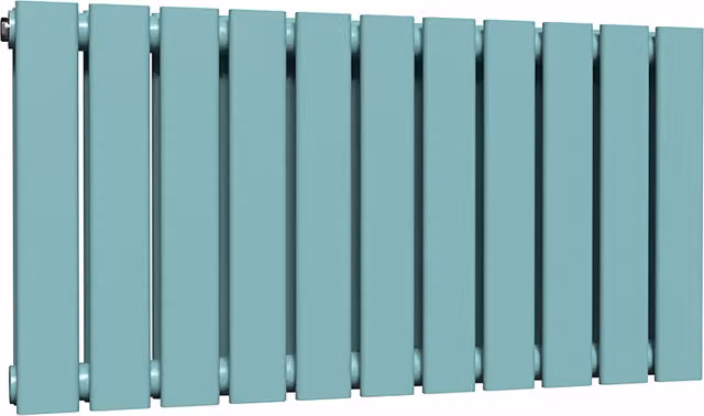 Lux Heat Caribbean Sea Double Flat Horizontal Coloured Steel Radiator, W: 600 mm x H: 770 mm
