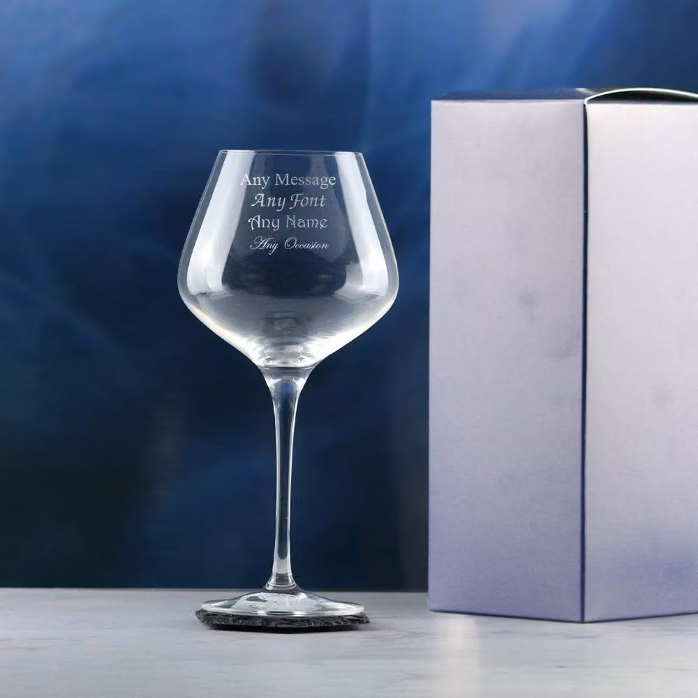 Uniqueful Personalised Engraved Crystal Gin Cocktail Glass, 600ml, Clear – 2