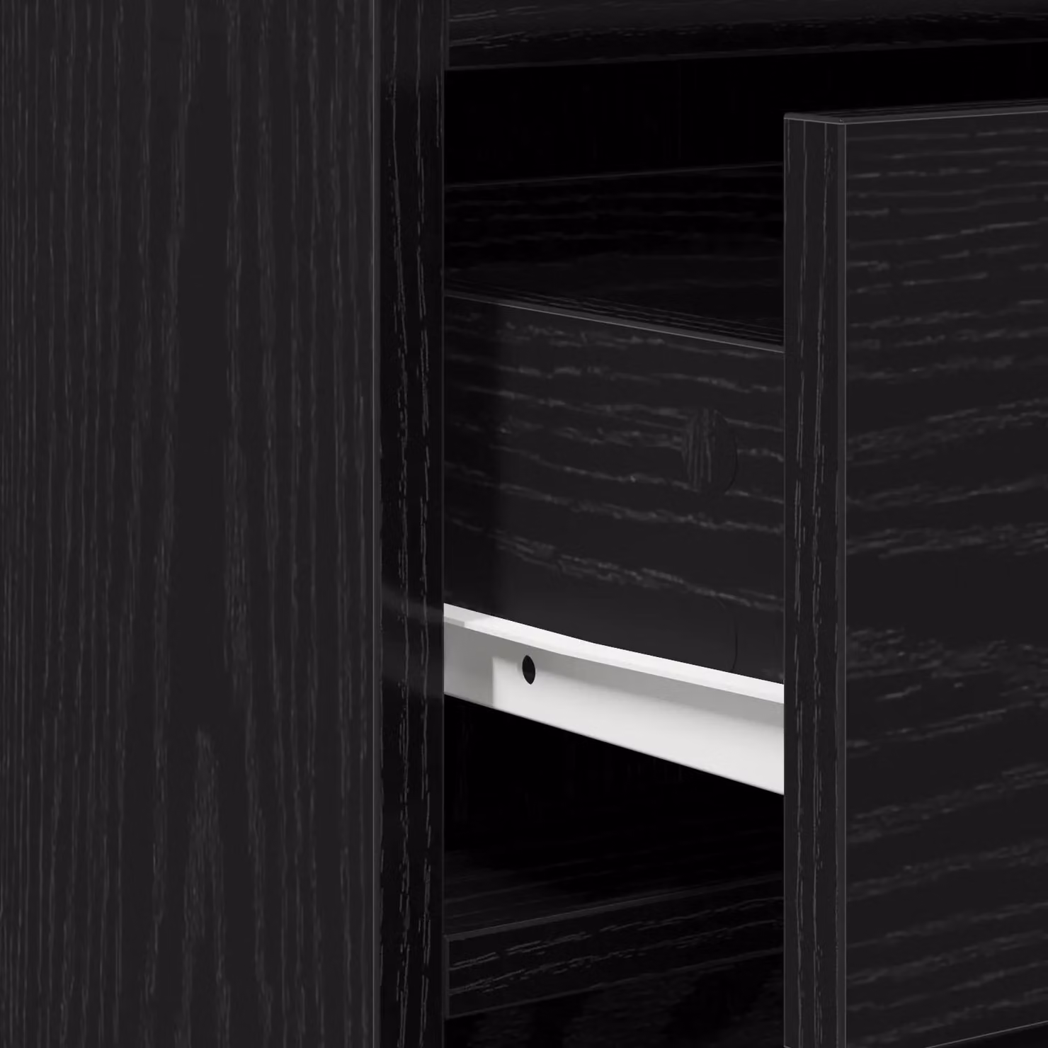 Berkfield Home Black Oak Sideboard in Engineered Wood, W/D/H: 40 x 41 x 75 cm – 4