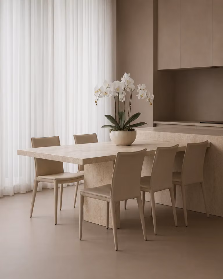 Tommy Franks Modern Upholstered Dining Chair Set of 2 in Beige