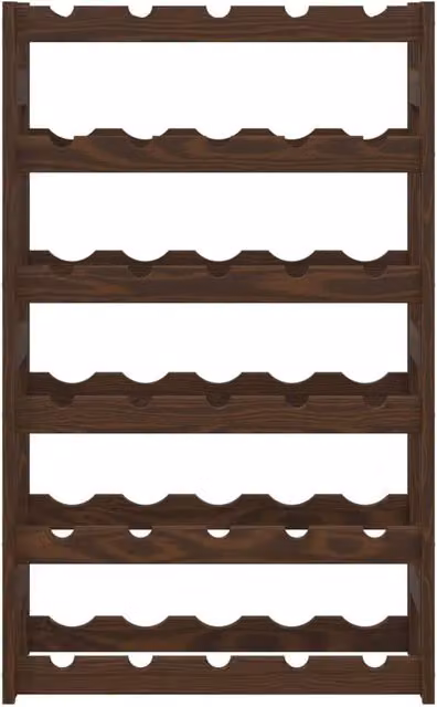 Berkfield Home Beautiful Rustic Brown Solid Pine Wine Rack for 30 Bottles, W/D/H: 86 x 25 x 25 cm – 1
