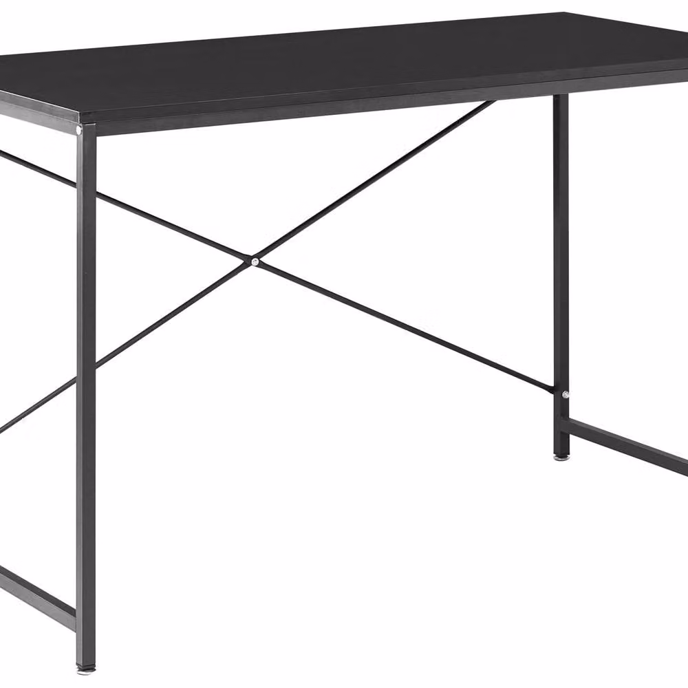 Wyld and Coco Black Writing Desk with MDF Top and Powder-Coated Iron Legs – 2