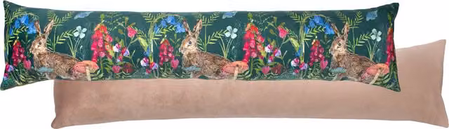 Make it a Home Willow Hare Digitally Printed Velvet Draught Excluder - Multicolour