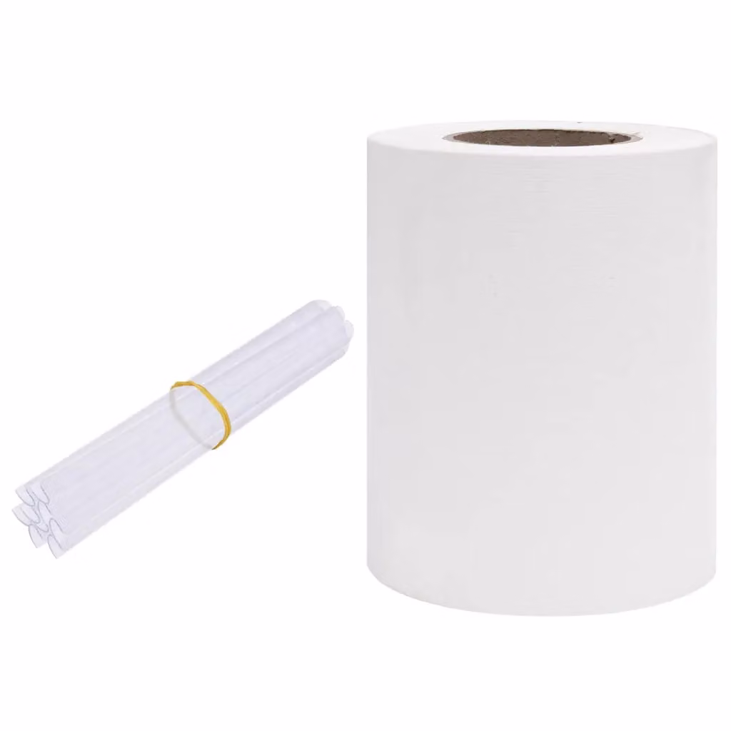 Berkfield Home White PVC Garden Privacy Screen Strip with Clamp – 2