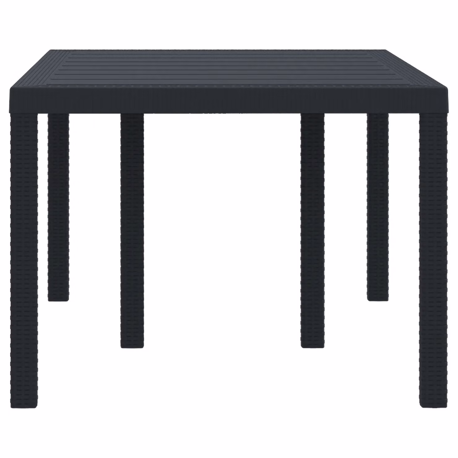 Berkfield Home Anthracite Poly Rattan Garden Table W/D/H: 150 x 100 x 73 cm – 3