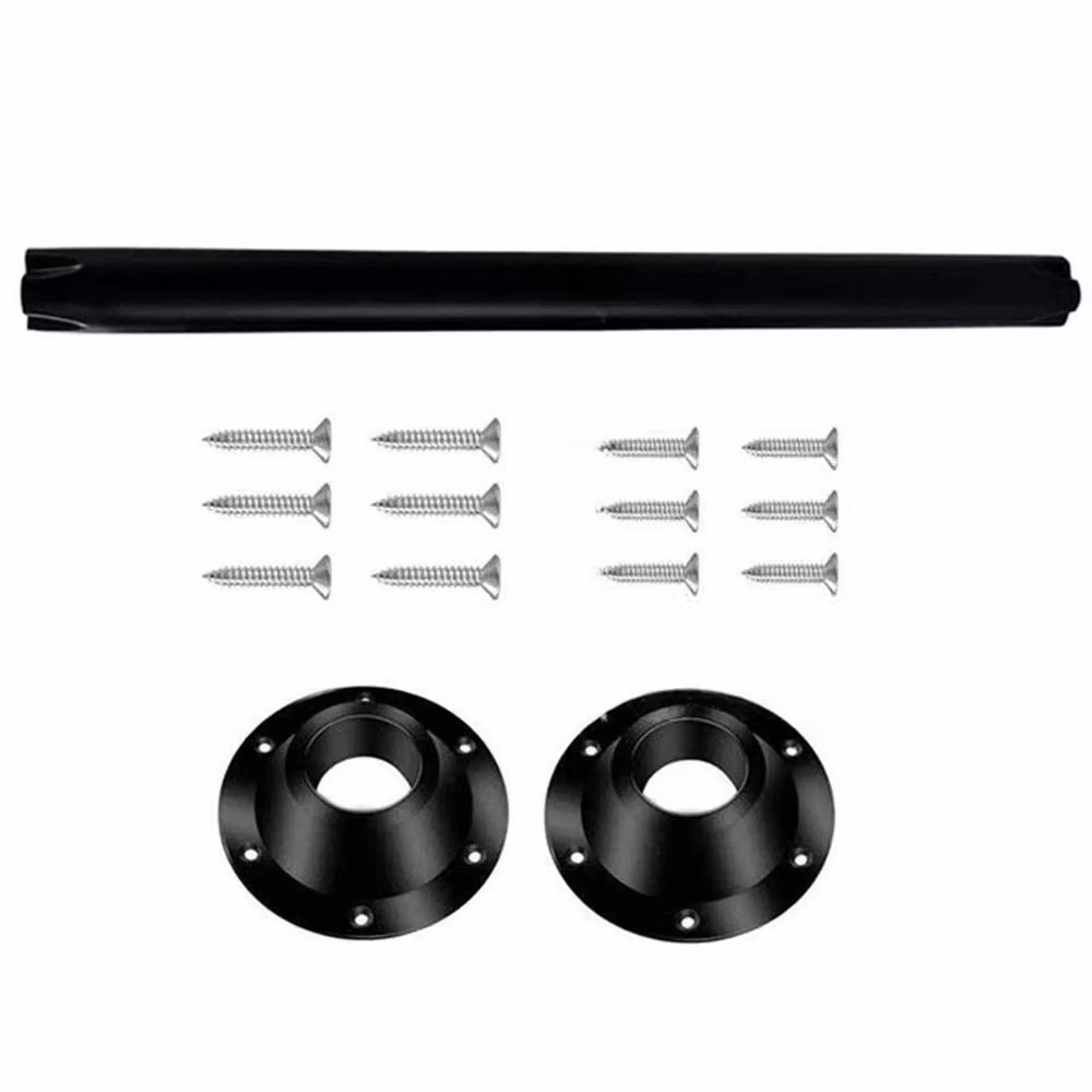 VOGREX Camper Caravan Island Table Leg Kit in Black Stainless Steel – 4