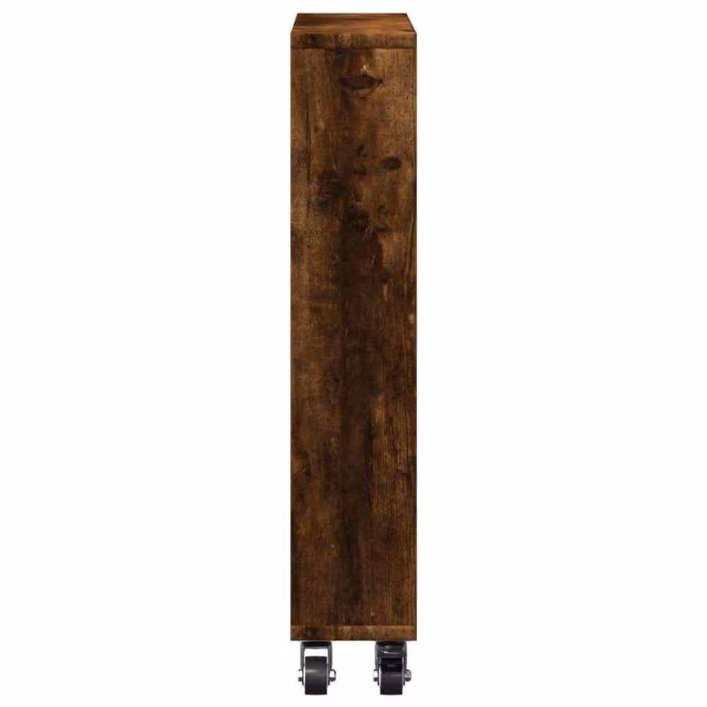 Berkfield Home Narrow Storage Trolley in Smoked Oak Brown, W/D/H: 48 x 13 x 68 cm – 4