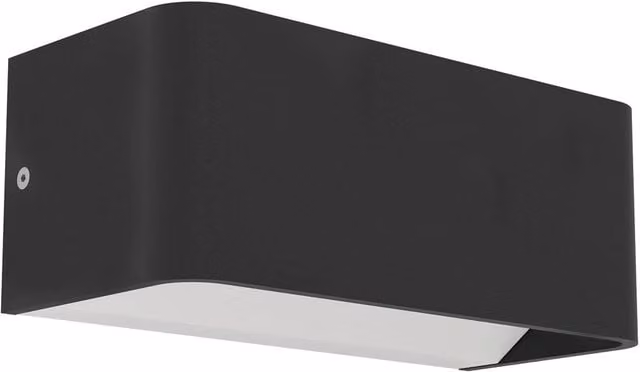 Loops Modern Black LED Wall Light with Included Bulb