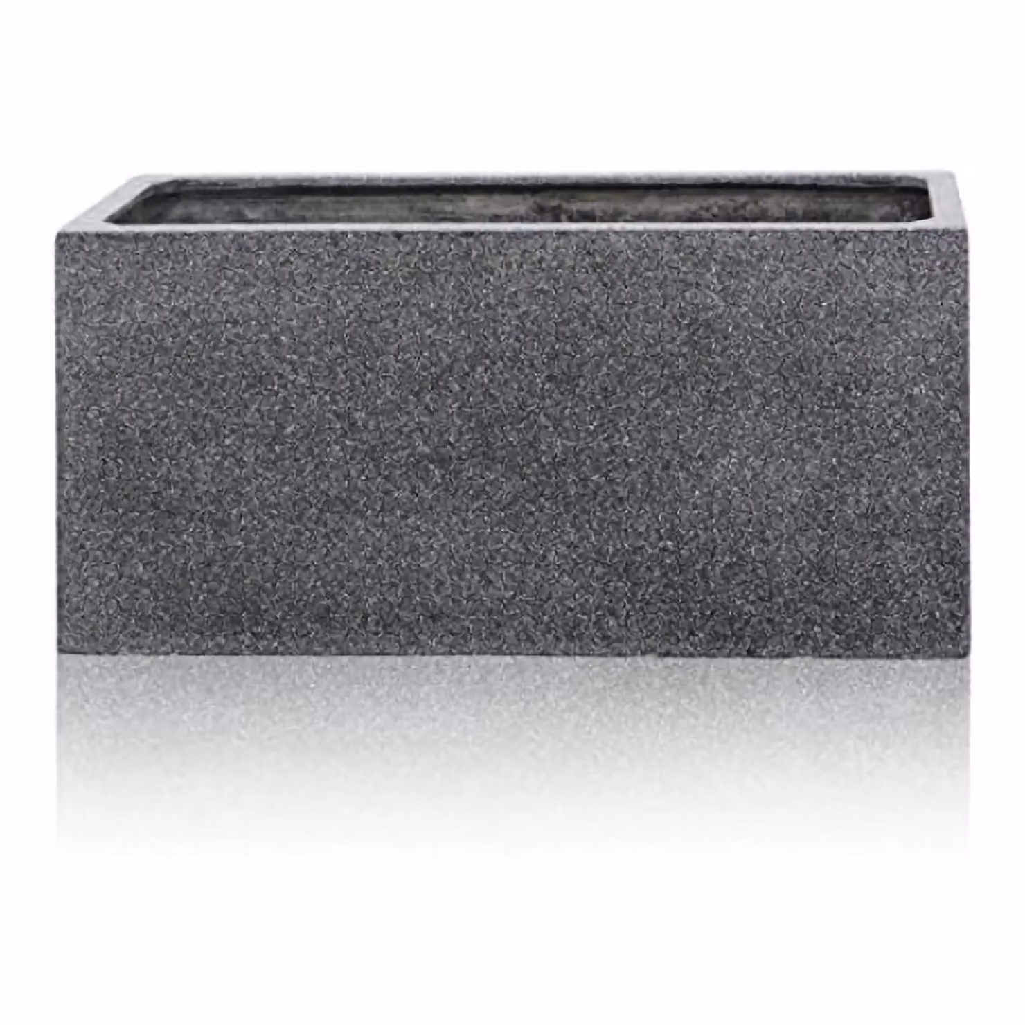 Primrose Set of 2 Black Poly-Terrazzo Trough Planters for Indoor and Outdoor Use, 100 cm – 4