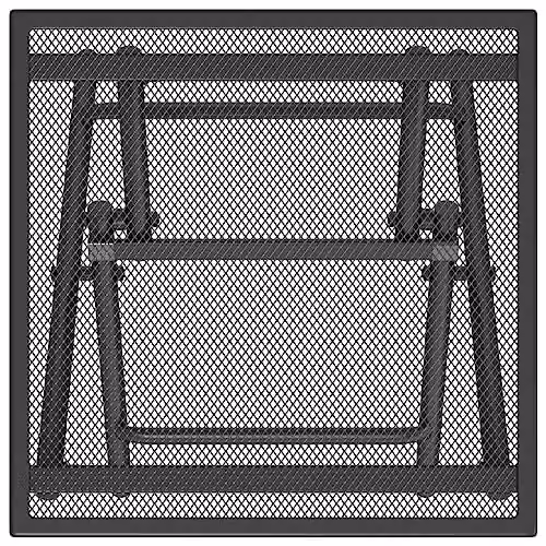 vidaXL Folding Garden Table in Anthracite, Square Steel Mesh, W/D/H: 38 x 38 x 38 cm – 6