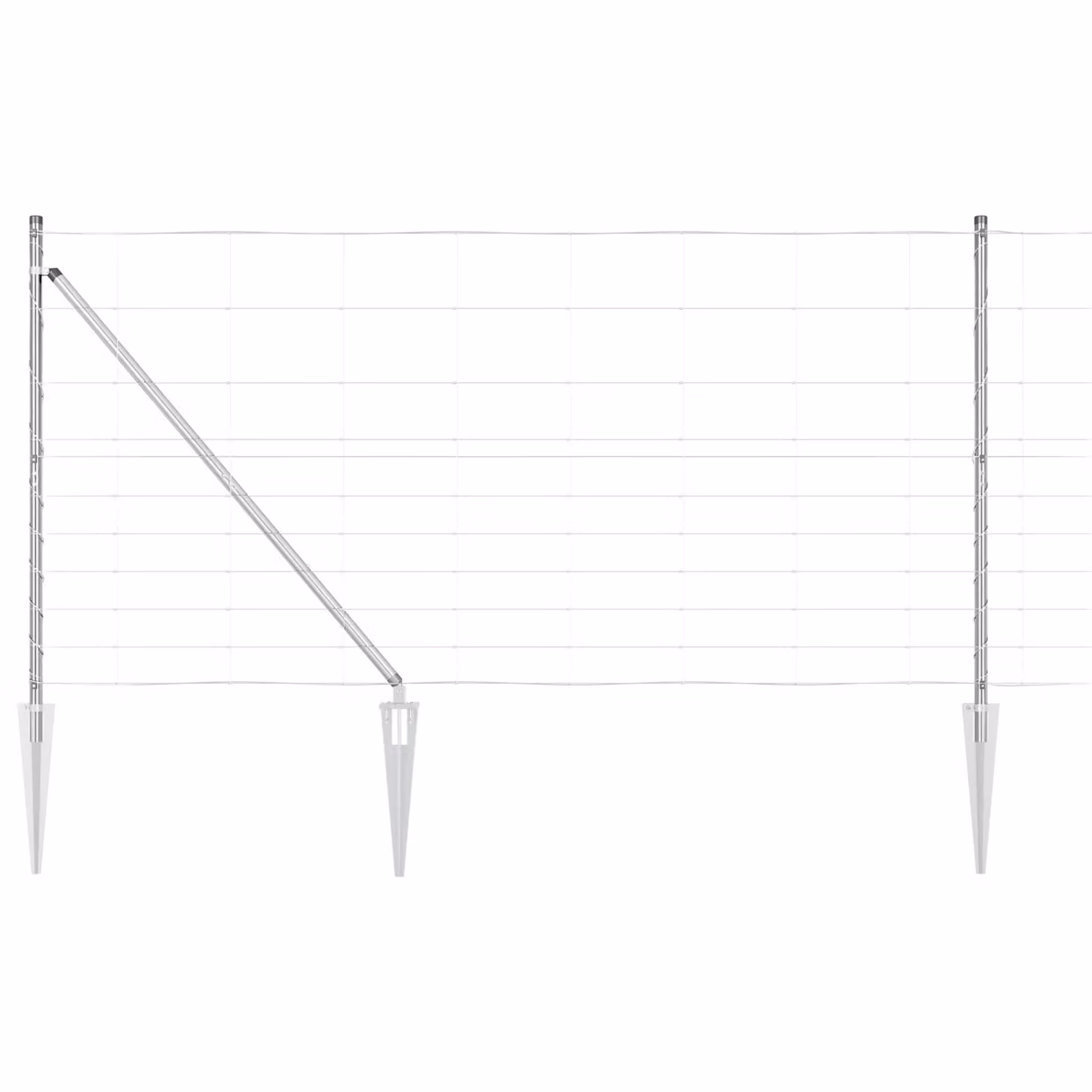 Berkfield Home Field Fence Galvanised Steel in Silver, H: 120 cm x L: 50 m – 2