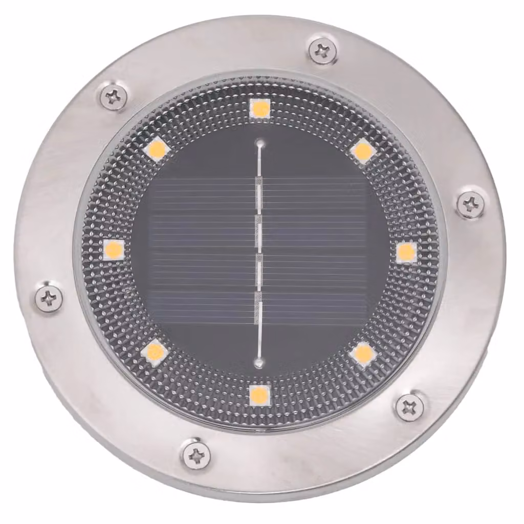 Berkfield Home Solar Ground Lights with Ground Spikes, 4 Pack, Black, Warm White – 4