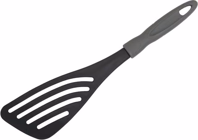 Orsina Heat Resistant Nylon Slotted Turner in Black and Grey