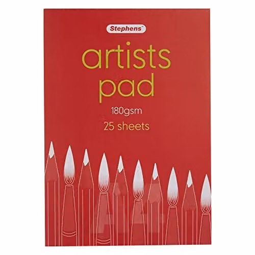 Stephens Artists Paper Pad, A4, 180gsm, 25 Sheets, White