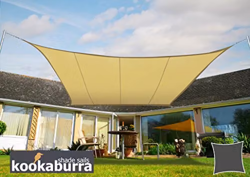 Primrose Waterproof Square Patio Sun Shade Canopy in Beige, W/D/H: 200 x 200 x 200 cm – 3