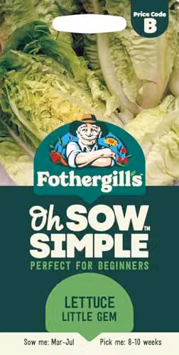 Mr Fothergill's Oh Sow Simple Little Gem Lettuce Vegetable Seeds, Green – 1