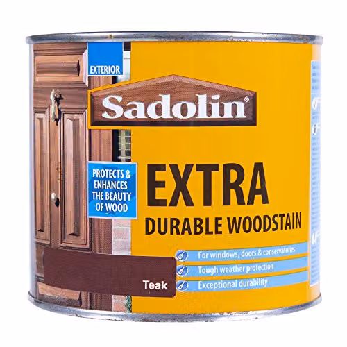 Sadolin Extra Durable Teak Woodstain, Brown, 500ml