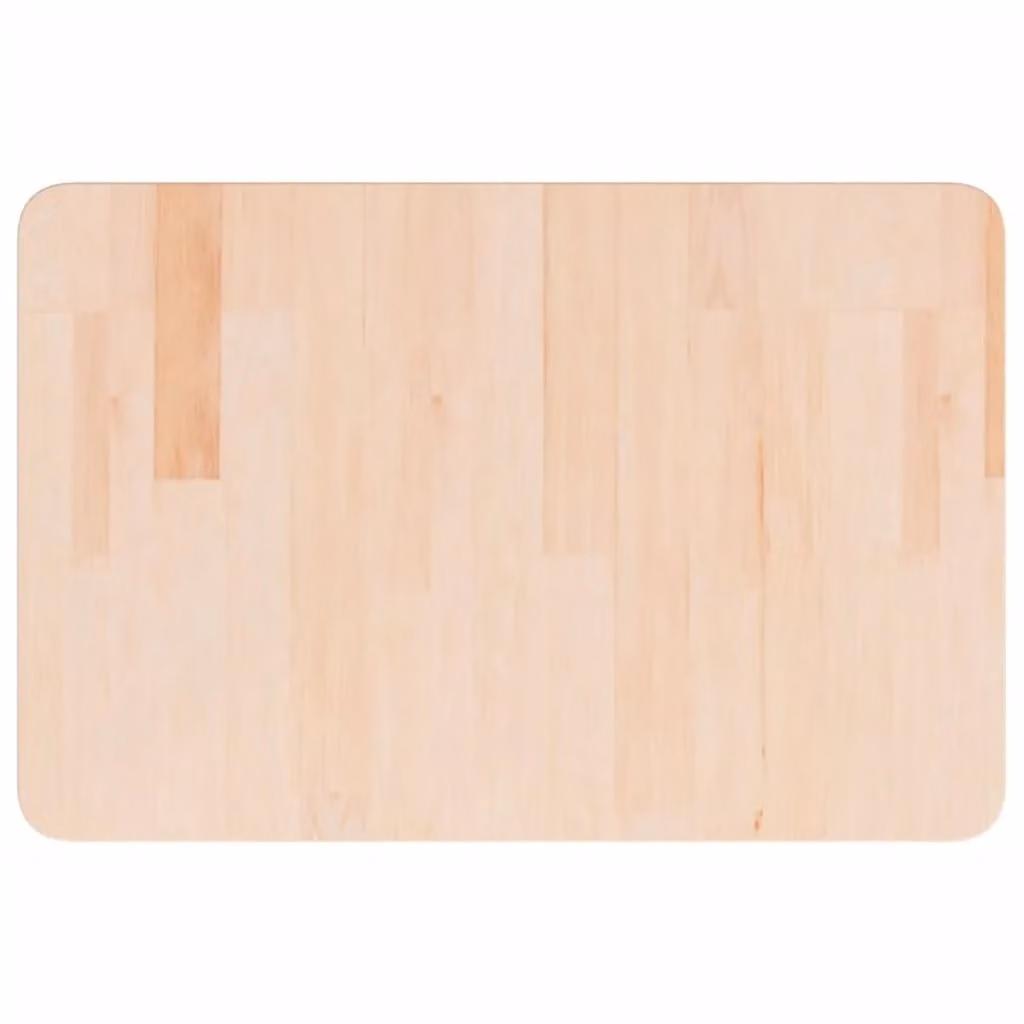 Berkfield Home Untreated Solid Wood Bathroom Countertop, Brown, W: 60 cm, D: 40 cm, H: 2.5 cm