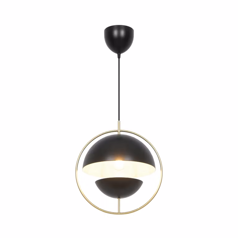 Nordlux Tavia Pendant Light in Black Metal for Dining Rooms, E27, Diameter: 28 cm