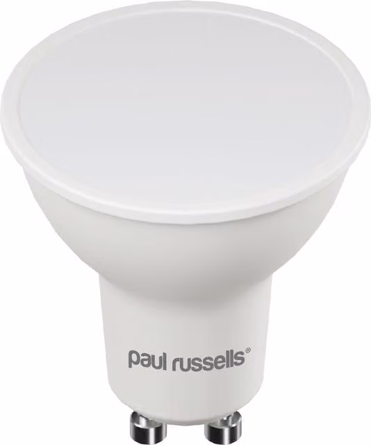 Paul Russells 7W GU10 LED Cool White Bulb in White