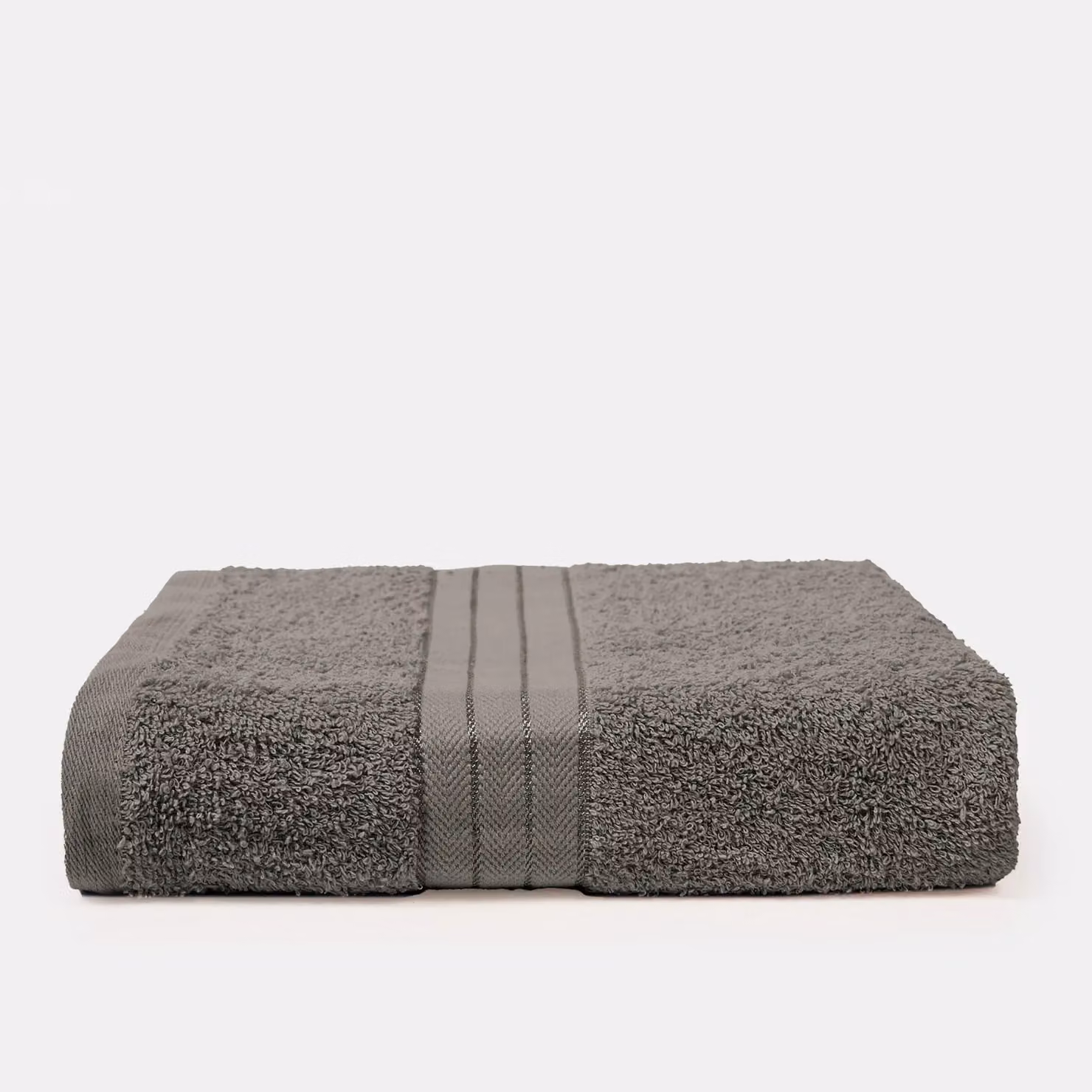 OHS 4 Pack of Grey Fluffy 100% Cotton Bath Sheets – 2