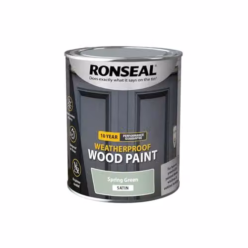 Ronseal Weatherproof Opaque Wood Paint Satin Green 0.75 l – 3
