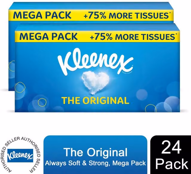 Kleenex Original Facial Tissues Mega Pack, Blue