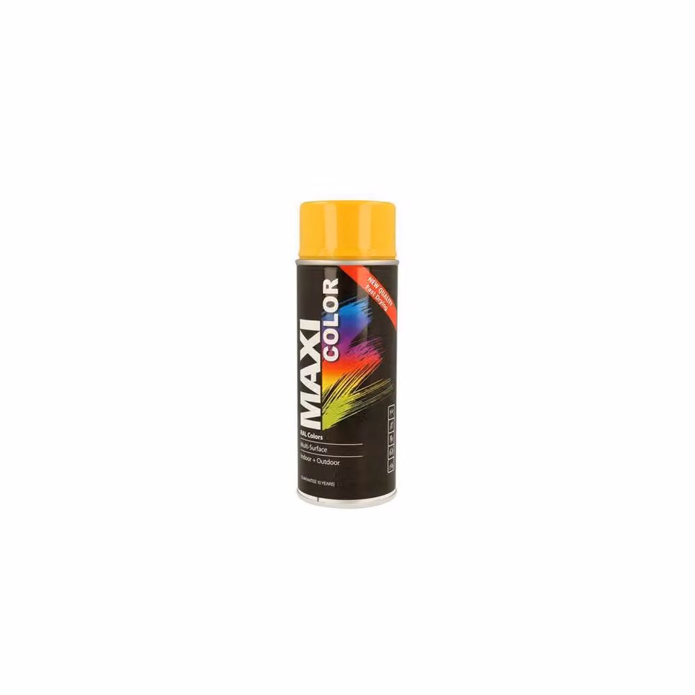 Maxicolor Gloss Gold Yellow RAL1004 Opaque Spray Paint, 400ml – 2