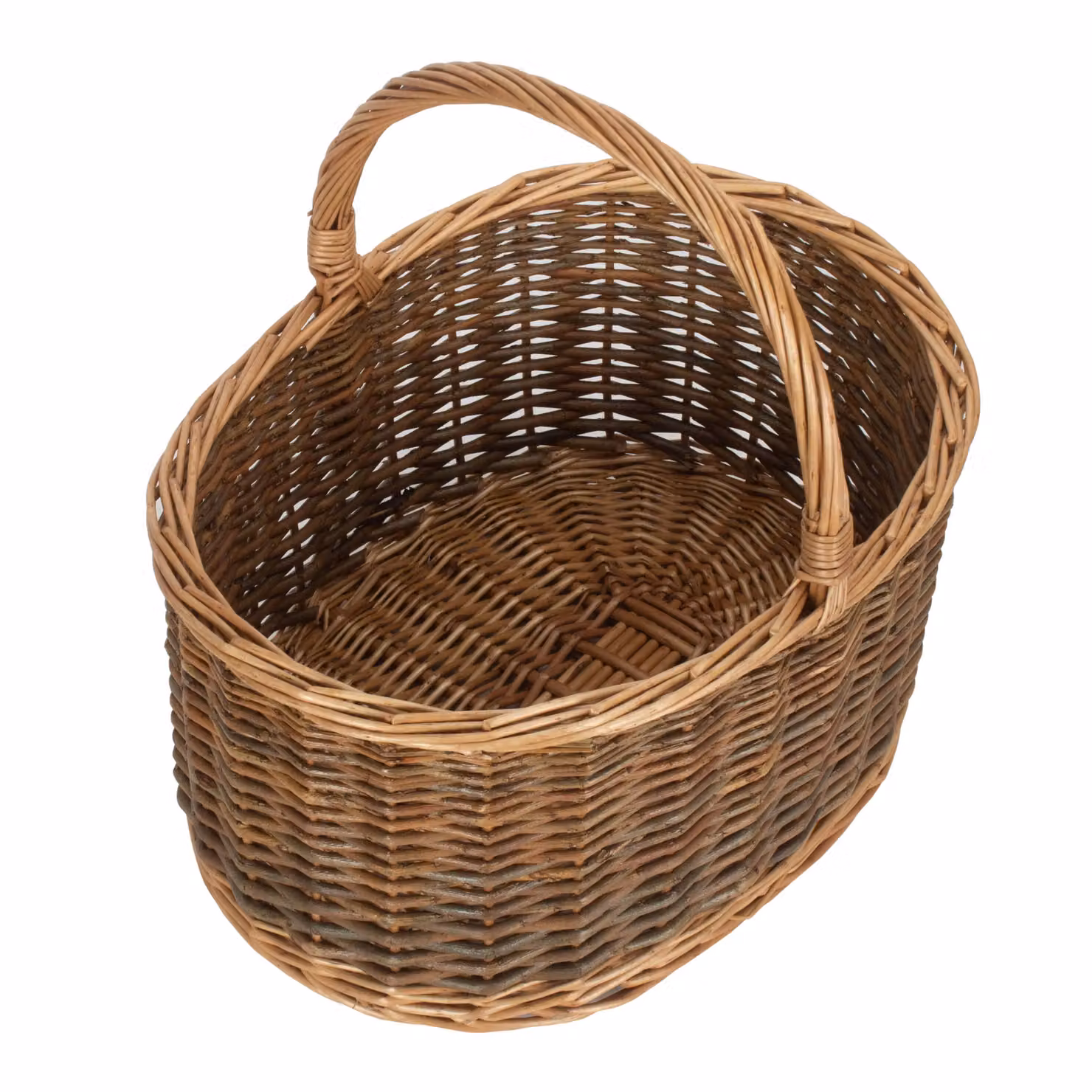 Red Hamper Natural Wicker Country Oval Shopping Basket – 2