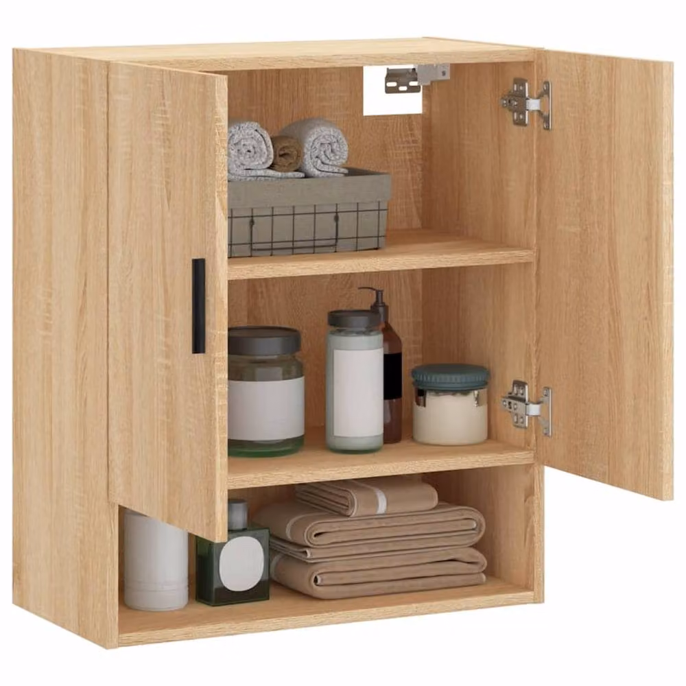 Berkfield Home Sonoma Oak Wall Cabinet in Tan, W/D/H: 60 x 31 x 70 cm – 2