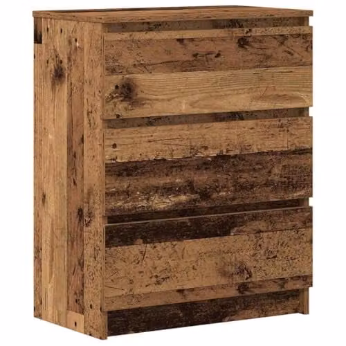 vidaXL Modern Sideboard in Old Wood Brown, W/D/H: 60 x 35 x 76 cm – 1