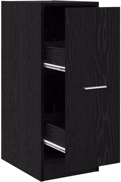 Berkfield Home Apothecary Cabinet in Black Oak, W/D/H: 30 x 41 x 77.5 cm