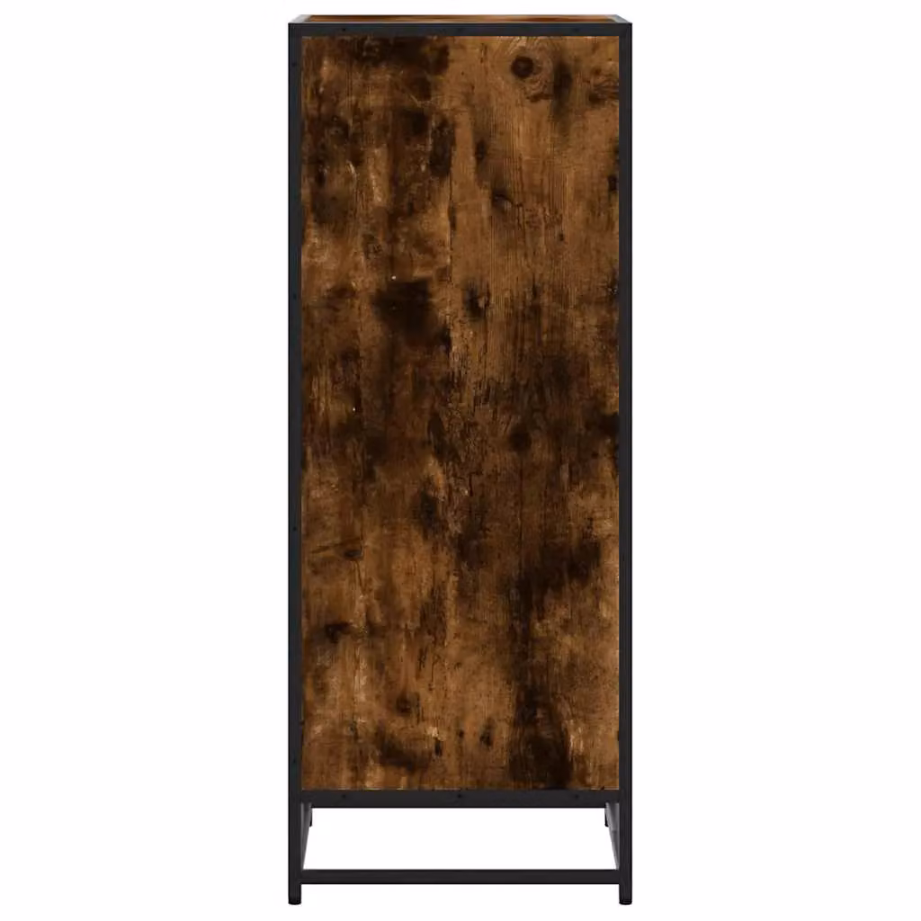 Berkfield Home Smoked Oak Shoe Rack in Brown, W/D/H: 48 x 38 x 97.5 cm – 4