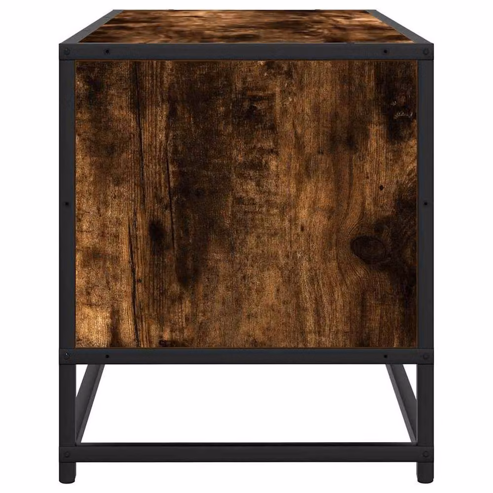 Berkfield Home Industrial TV Cabinet in Smoked Oak and Brown, W/D/H: 80 x 34.5 x 40 cm – 5