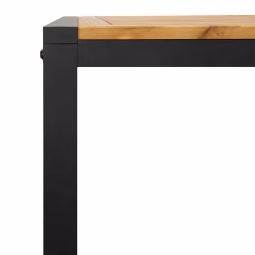 vidaXL Garden Table in Brown Acacia Wood with U-shaped Legs, W/D/H: 140 x 80 x 75 cm – 4