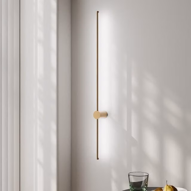 Living Star Modern Adjustable LED Cylinder Wall Light in Gold/Brass