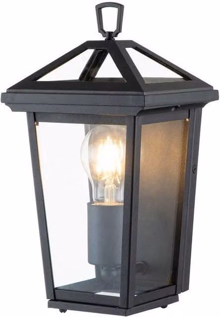 Hinkley Alford Place Outdoor Wall Lantern in Museum Black, IP44 Rated